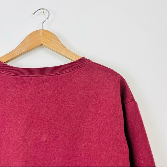 Hush Berry Burgundy Red C’est Sibon Slogan Causal Fit Sweatshirt Jumper UK S - Picture 7 of 11